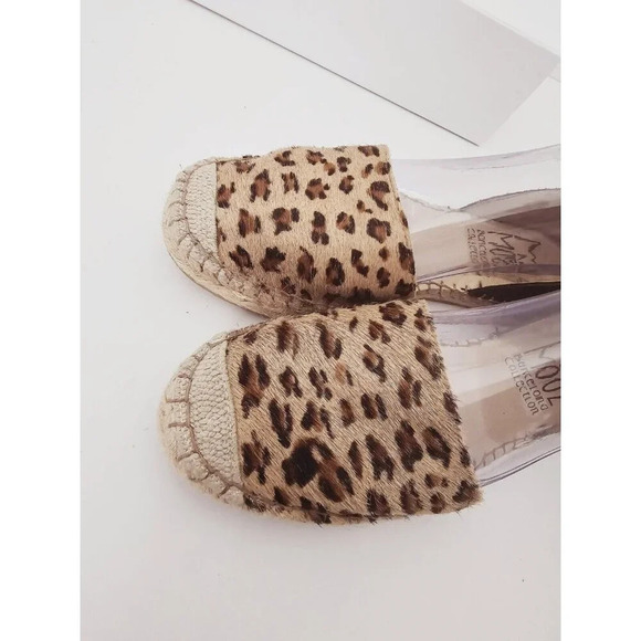 Miz Mooz Adonis Leopard Cheetah Raffia Espadrille Loafer Flats Shoes 38 7.5 8 - Picture 5 of 9